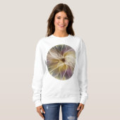 フローラファンタジー金ゴールドナス抽象芸術フラクタル・アート スウェットシャツ (正面フル)