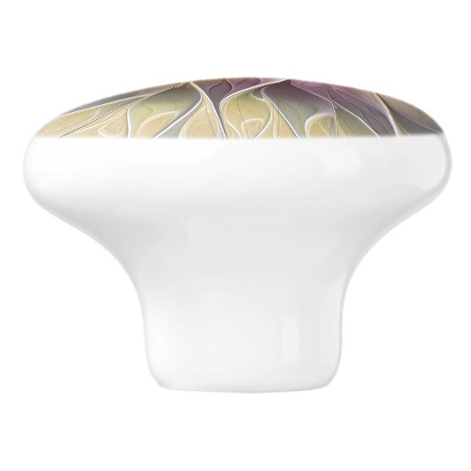 フローラファンタジー金ゴールドナス抽象芸術フラクタル・アート セラミックノブ (側面)