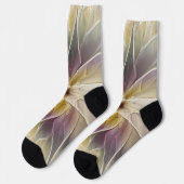 フローラファンタジー金ゴールドナス抽象芸術フラクタル・アート ソックス (左)