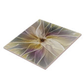 フローラファンタジー金ゴールドナス抽象芸術フラクタル・アート タイル (側面)