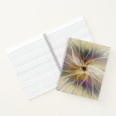 フローラファンタジー金ゴールドナス抽象芸術フラクタル・アート ノートブック (内部)