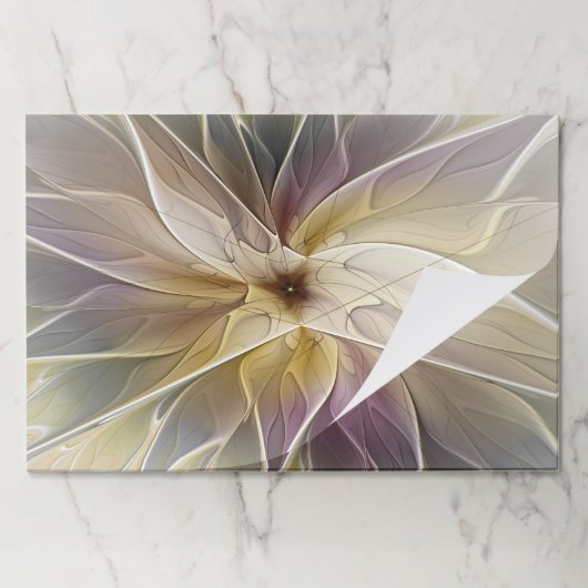 フローラファンタジー金ゴールドナス抽象芸術フラクタル・アート ペーパーパッド (折り畳み)