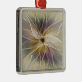 フローラファンタジー金ゴールドナス抽象芸術フラクタル・アート メタルオーナメント (右)