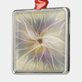 フローラファンタジー金ゴールドナス抽象芸術フラクタル・アート メタルオーナメント (左)