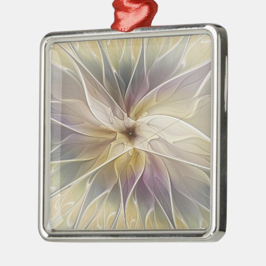 フローラファンタジー金ゴールドナス抽象芸術フラクタル・アート メタルオーナメント (左)