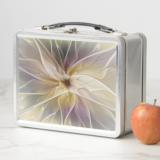 フローラファンタジー金ゴールドナス抽象芸術フラクタル・アート メタルランチボックス (インサイチュ)