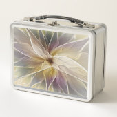 フローラファンタジー金ゴールドナス抽象芸術フラクタル・アート メタルランチボックス (正面)