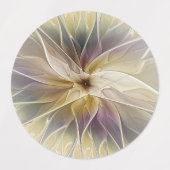 フローラファンタジー金ゴールドナス抽象芸術フラクタル・アート ラベル (デザイン1)