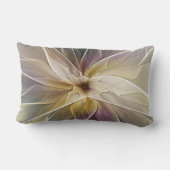 フローラファンタジー金ゴールドナス抽象芸術フラクタル・アート ランバークッション (裏面)