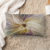 フローラファンタジー金ゴールドナス抽象芸術フラクタル・アート ランバークッション (ブランケット)