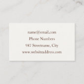 フローラファンタジー金ゴールドナス抽象芸術フラクタル・アート 名刺 (裏面)