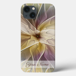 フローラファンタジー金ゴールドナスFractal Art名 iPhone 13ケース
