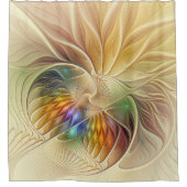 フローラファンタジー、カラフル抽象芸術フラクタルフラワー3 シャワーカーテン (正面)