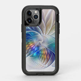 フローラファンタジー、カラフル抽象芸術フラクタル花 オッターボックスディフェンダーiPhone 11 PROケース