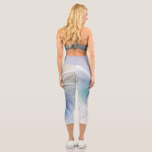 フローラファンタジー、カラフル抽象芸術フラクタル花 カプリレギンス (裏面)