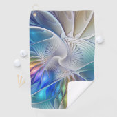 フローラファンタジー、カラフル抽象芸術フラクタル花 ゴルフタオル (インサイチュ)