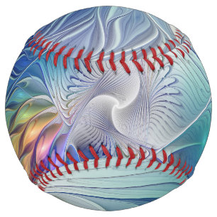 フローラファンタジー、カラフル抽象芸術フラクタル花 ソフトボール