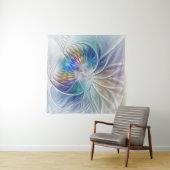 フローラファンタジー、カラフル抽象芸術フラクタル花 タペストリー (インサイチュ(横))