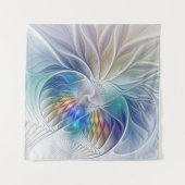 フローラファンタジー、カラフル抽象芸術フラクタル花 タペストリー (正面)