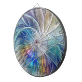 フローラファンタジー、カラフル抽象芸術フラクタル花 ダーツボード (正面右)