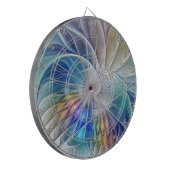 フローラファンタジー、カラフル抽象芸術フラクタル花 ダーツボード (正面左)