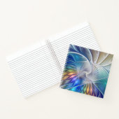 フローラファンタジー、カラフル抽象芸術フラクタル花 ノートブック (内部)