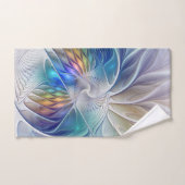 フローラファンタジー、カラフル抽象芸術フラクタル花 バスタオルセット (ハンドタオル)