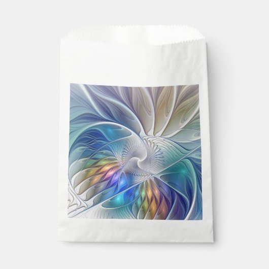 フローラファンタジー、カラフル抽象芸術フラクタル花 フェイバーバッグ (正面)