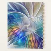 フローラファンタジー、カラフル抽象芸術フラクタル花 プランナー手帳 (裏面)