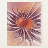 フローラファンタジー、カラフル抽象芸術フラクタル花。 プランナー手帳 (裏面)