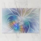 フローラファンタジー、カラフル抽象芸術フラクタル花 ペーパーパッド (正面)