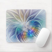 フローラファンタジー、カラフル抽象芸術フラクタル花 マウスパッド (マウス)