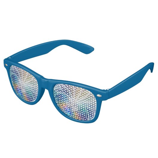 フローラファンタジー、カラフル抽象芸術フラクタル花 レトロサングラス (アングル)