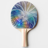 フローラファンタジー、カラフル抽象芸術フラクタル花 卓球ラケット (裏面)