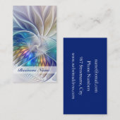 フローラファンタジー、カラフル抽象芸術フラクタル花 名刺 (正面/裏面)