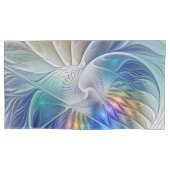 フローラファンタジー、カラフル抽象芸術フラクタル花 枕カバー (正面左)