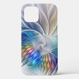 フローラファンタジー、カラフル抽象芸術フラクタル花 iPhone 12 PROケース