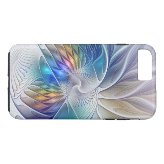 フローラファンタジー、カラフル抽象芸術フラクタル花 Case-Mate iPhoneケース (裏面(横))