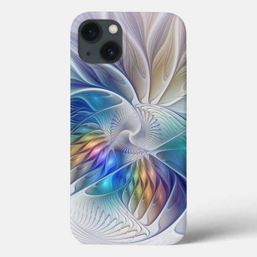 フローラファンタジー、カラフル抽象芸術フラクタル花 Case-Mate iPhoneケース (裏面)