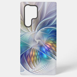 フローラファンタジー、カラフル抽象芸術フラクタル花 SAMSUNG GALAXY S22 ULTRAケース