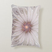 フローラファンタジー、抽象芸術モダンパステルフラワー アクセントクッション (裏面(縦))