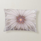 フローラファンタジー、抽象芸術モダンパステルフラワー アクセントクッション (裏面)