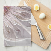 フローラファンタジー、抽象芸術モダンパステルフラワー キッチンタオル (四つ折り)