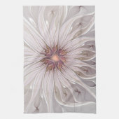 フローラファンタジー、抽象芸術モダンパステルフラワー キッチンタオル (縦)