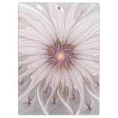 フローラファンタジー、抽象芸術モダンパステルフラワー クリップボード (裏面)