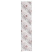 フローラファンタジー、抽象芸術モダンパステルフラワー ショートテーブルランナー (正面)