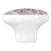 フローラファンタジー、抽象芸術モダンパステルフラワー セラミックノブ (側面)