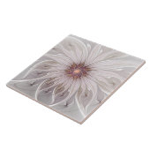 フローラファンタジー、抽象芸術モダンパステルフラワー タイル (側面)