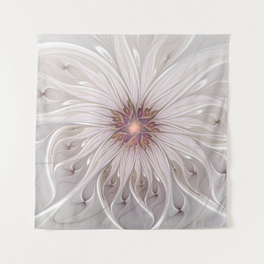 フローラファンタジー、抽象芸術モダンパステルフラワー タペストリー (正面)