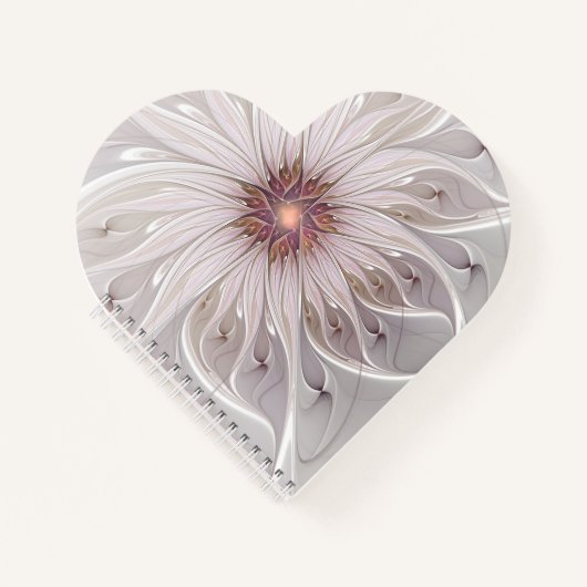 フローラファンタジー、抽象芸術モダンパステルフラワー ノートブック (正面)